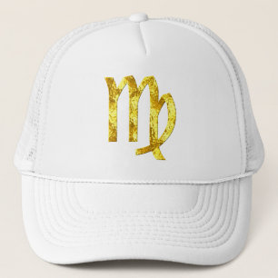 Virgo Zodiac Gold Symbol Trucker Hat