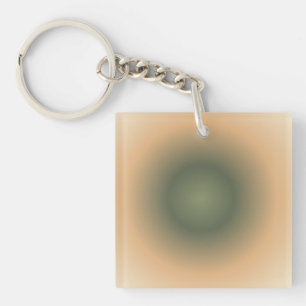 Virgo Zodiac, Green Brown Aura Gradient Key Ring