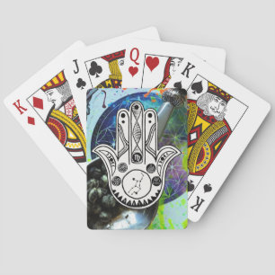 Virgo zodiac hamsa hand card deck