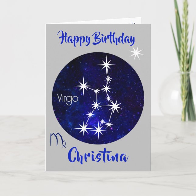 Virgo Zodiac Horoscope Card (Front)