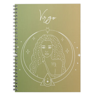 Virgo zodiac horoscope star sign gradient notebook