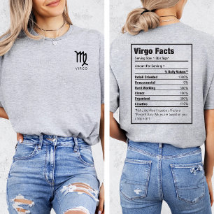 VIRGO Zodiac Horoscope Star Sign Symbol T-Shirt