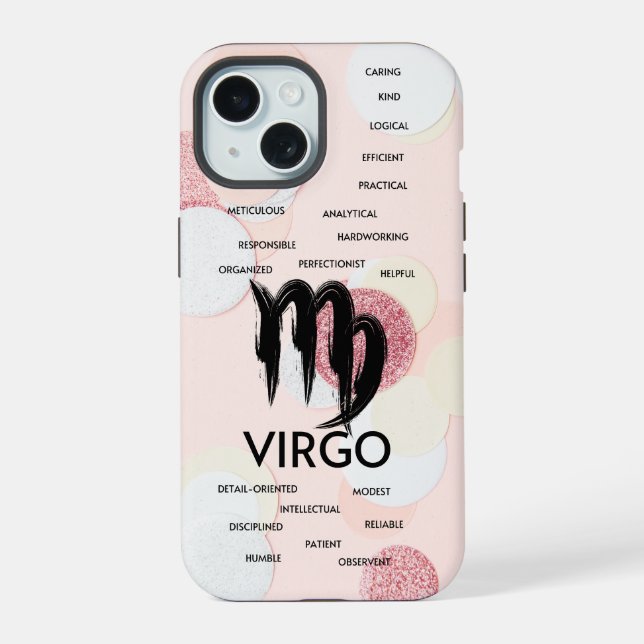 Virgo Zodiac Horoscope Traits Girls iPhone 15 Case (Back)
