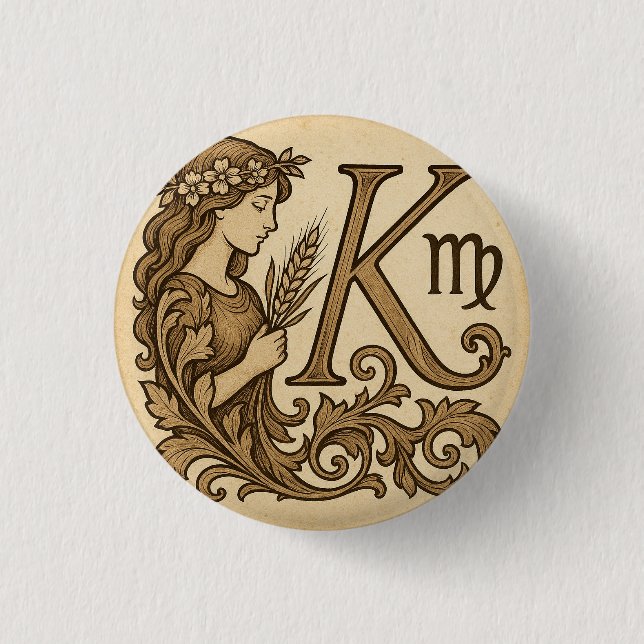 virgo Zodiac (K) Badge (Front)
