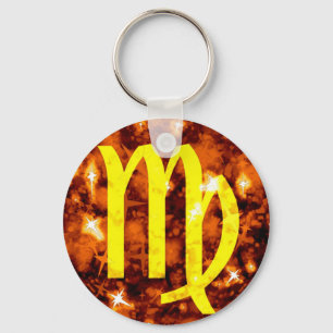 Virgo zodiac keychain