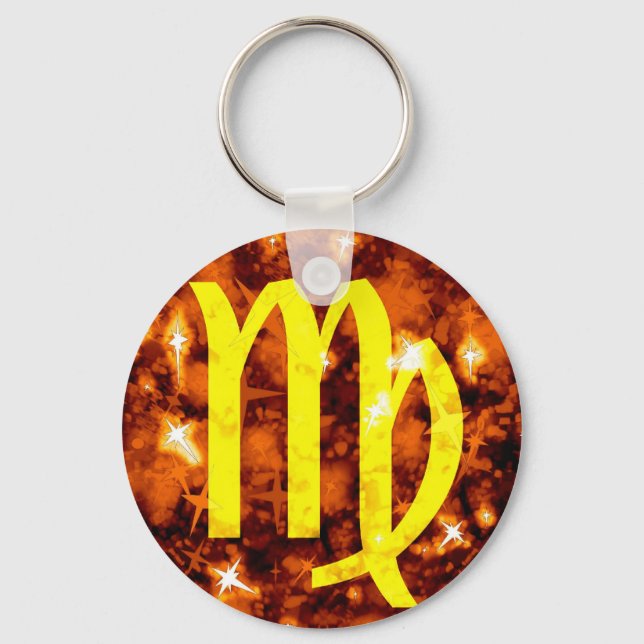 Virgo zodiac keychain (Front)