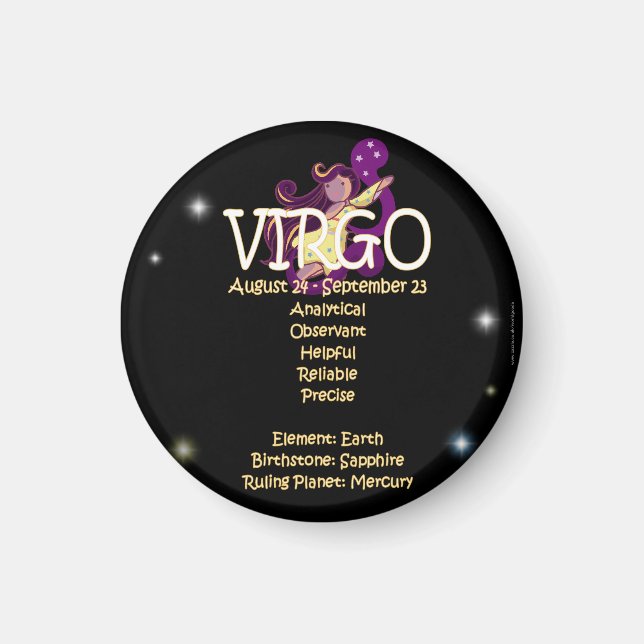 Virgo zodiac magnet (Front)