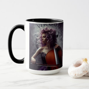 Virgo Zodiac Musician Cello Mug