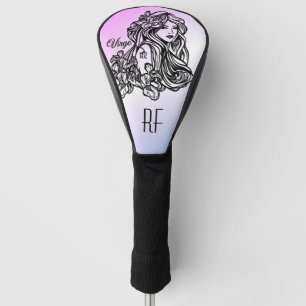 Virgo Zodiac Purple Monogram Golf Head Cover