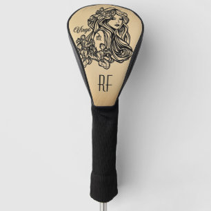 Virgo Zodiac Rustic Monogram Golf Head Cover