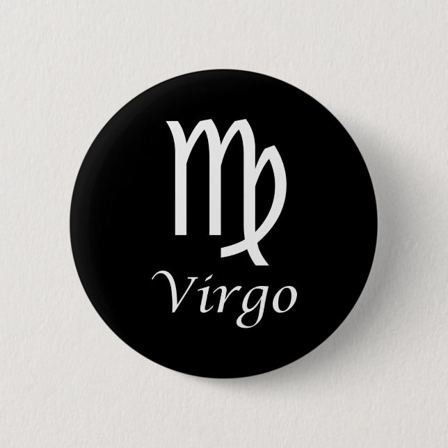 'Virgo' Zodiac Sign 6 Cm Round Badge (Front)