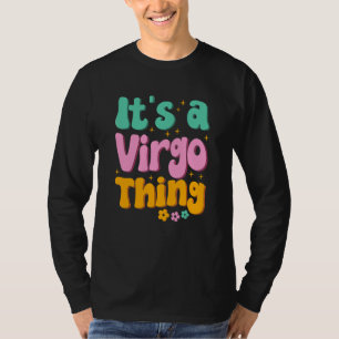 Virgo Zodiac Sign 70s Hippie Style 3 T-Shirt