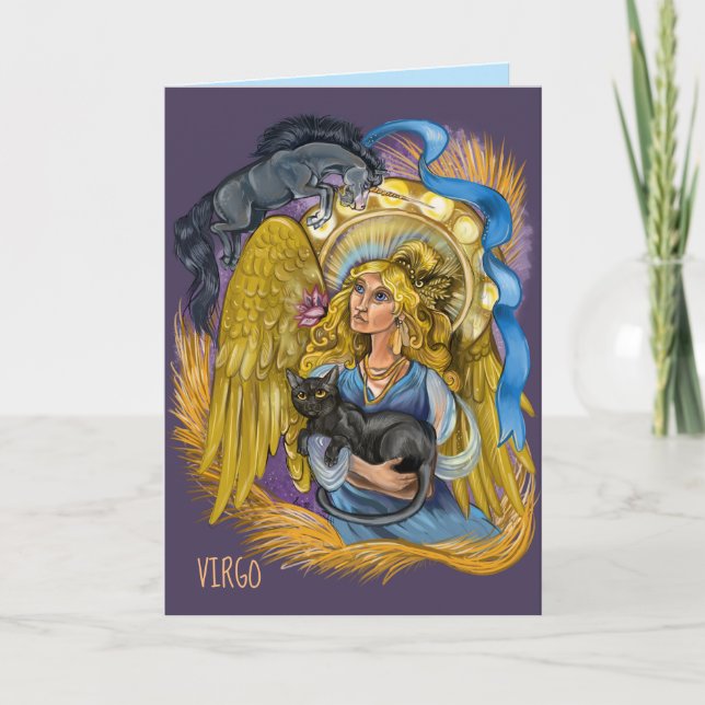 Virgo Zodiac Sign Card (Front)