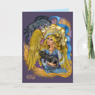 Virgo Zodiac Sign Card