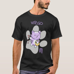 Virgo Zodiac Sign Cat Astrology Kitten Cats T-Shirt