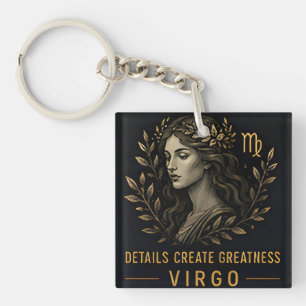 Virgo Zodiac Sign Celestial Horoscope Birthday Dec Key Ring