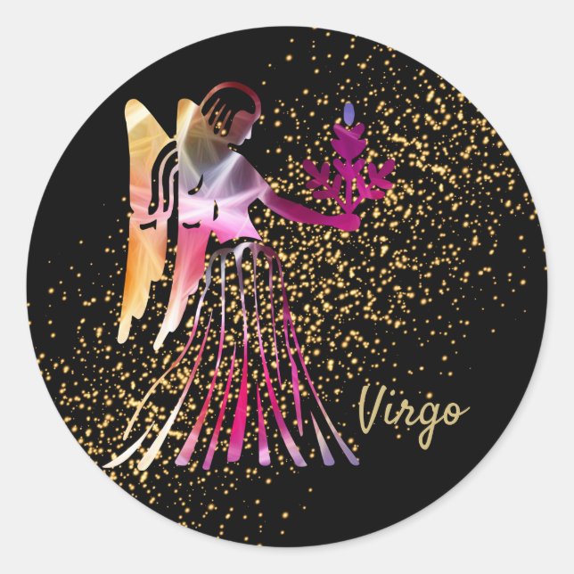 Virgo - Zodiac Sign Classic Round Sticker (Front)