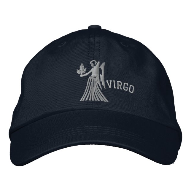 Virgo Zodiac Sign Embroidery August 23 - Sept 22 Embroidered Hat (Front)