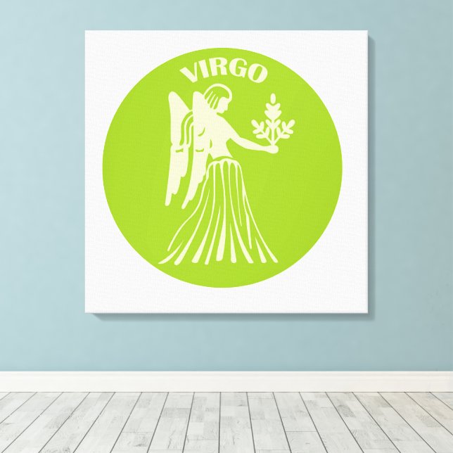 Virgo, Zodiac Sign, Horoscope, Astrology Canvas Print (Insitu(Wood Floor))