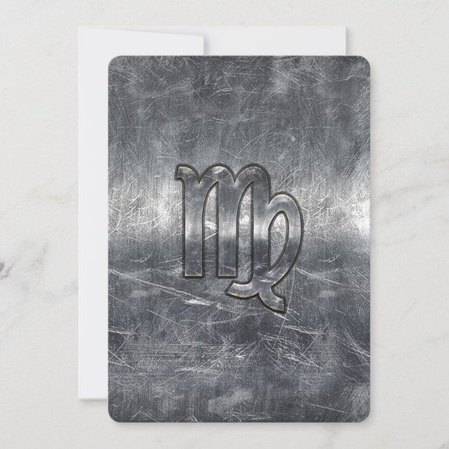 Virgo Zodiac Sign in Grunge Distressed Style (Front)