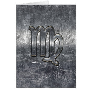 Virgo Zodiac Sign in Grunge Distressed Style Decor