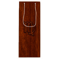 Virgo Zodiac Sign in Rich Mahogany Wood Style