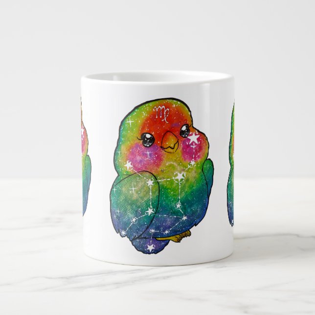 Virgo Zodiac Sign Large Coffee Mug (Front)