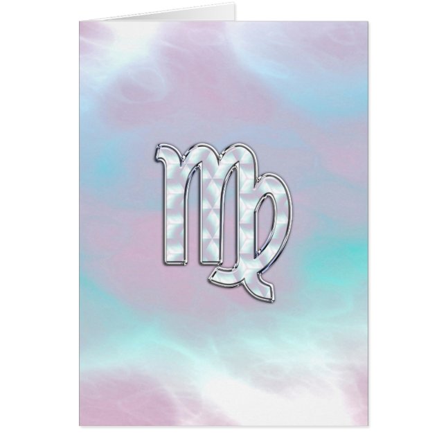Virgo Zodiac Sign on Pastels Mother of Pearl (Front)