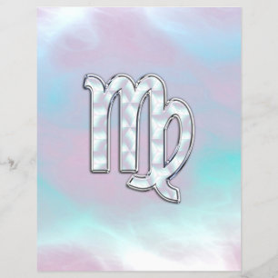 Virgo Zodiac Sign on Pastels Mother of Pearl Flyer