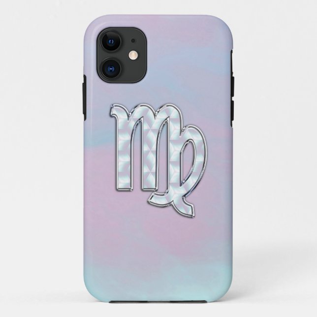 Virgo Zodiac Sign on Pastels Nacre Style Print Case-Mate iPhone Case (Back)