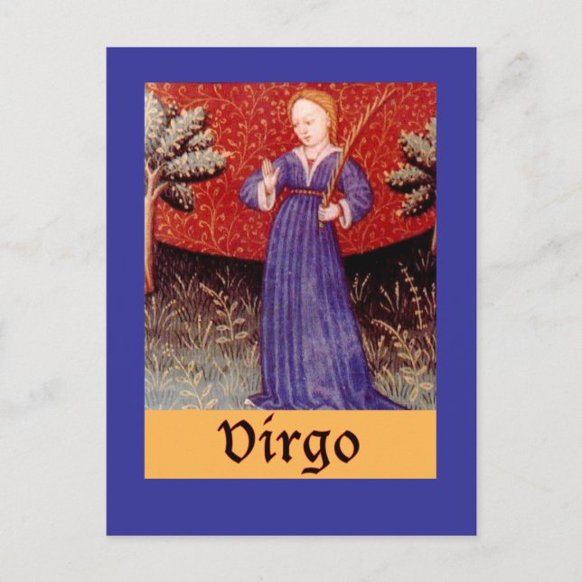 Virgo Zodiac Sign Postcard (Front)