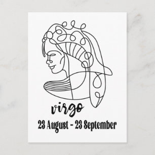 Virgo, Zodiac Sign Postcard