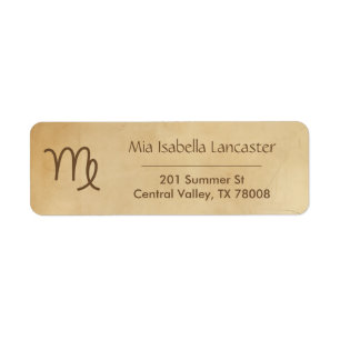 Virgo Zodiac Sign  - Return Address Labels