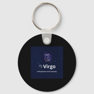 Virgo Zodiac Sign Sticker Key Ring