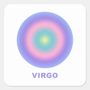 Virgo Zodiac Sign Stylish Gradient  Square Sticker