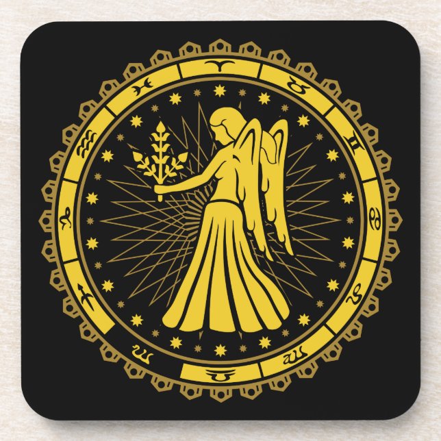 Virgo - Zodiac Sign - Symbol - Horoscope Coaster (Front)