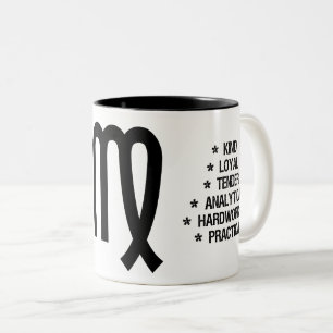 Virgo Zodiac Sign ("the disappointed goddess") Two-Tone Coffee Mug