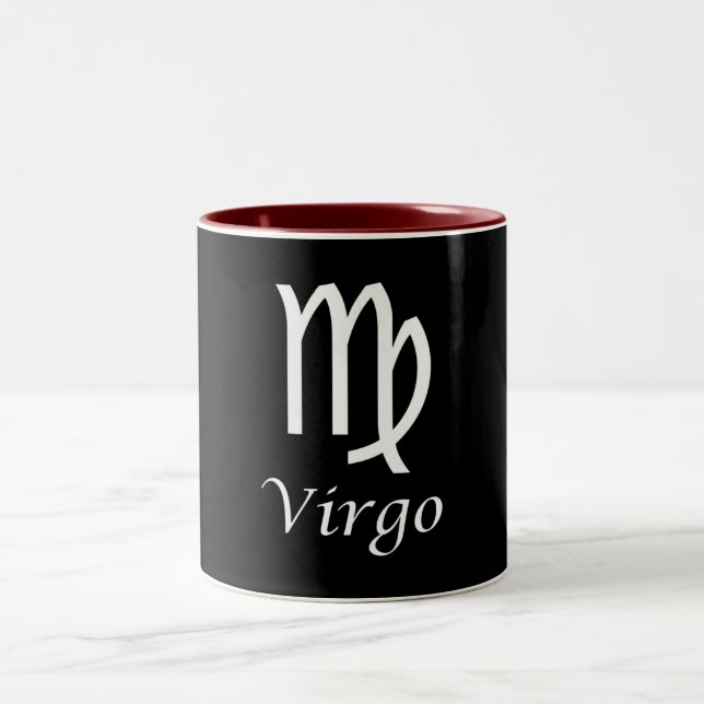 ‘Virgo’ Zodiac Sign Two-Tone Coffee Mug (Center)