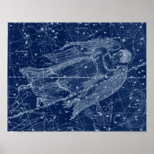 Virgo Zodiac Sign Vintage Illustration