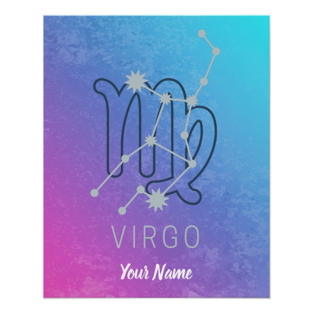 Virgo Zodiac Star Sign Horoscope Constellation (Front)