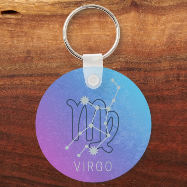 Virgo Zodiac Star Sign Horoscope Constellation Key Ring (Front)