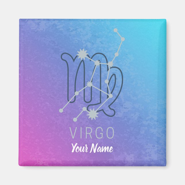 Virgo Zodiac Star Sign Horoscope Constellation Magnet (Front)