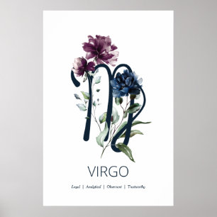 Virgo Zodiac Star Sign Poster