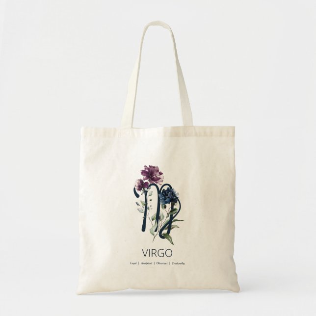 Virgo Zodiac Star Sign Tote Bag (Front)