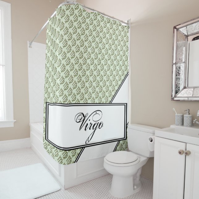 Virgo Zodiac Symbol Element by Kenneth Yoncich Shower Curtain (In Situ)