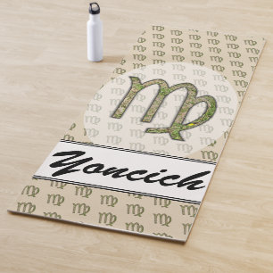 Virgo Zodiac Symbol Element by Kenneth Yoncich Yoga Mat