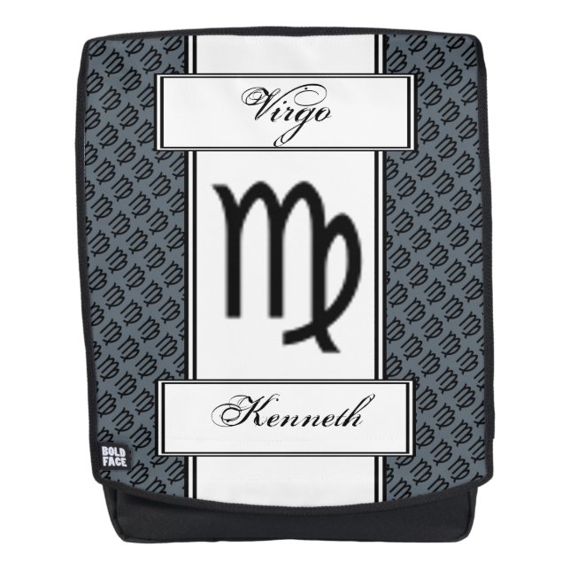 Virgo Zodiac Symbol Standard by Kenneth Yoncich Backpack (Front)