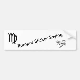Virgo Zodiac Symbol Standard by Kenneth Yoncich Bumper Sticker