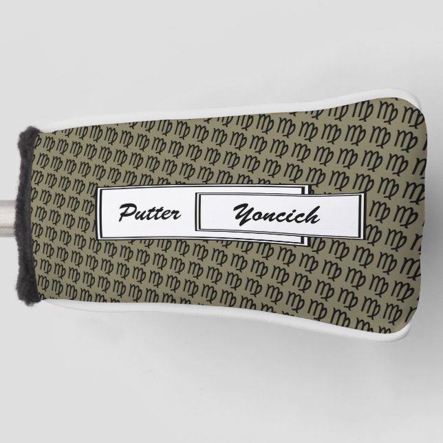 Virgo Zodiac Symbol Standard by Kenneth Yoncich Golf Head Cover (Front)