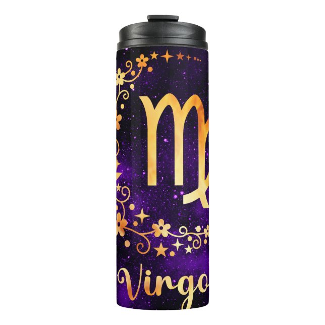 Virgo Zodiac Thermal Tumbler (Front)